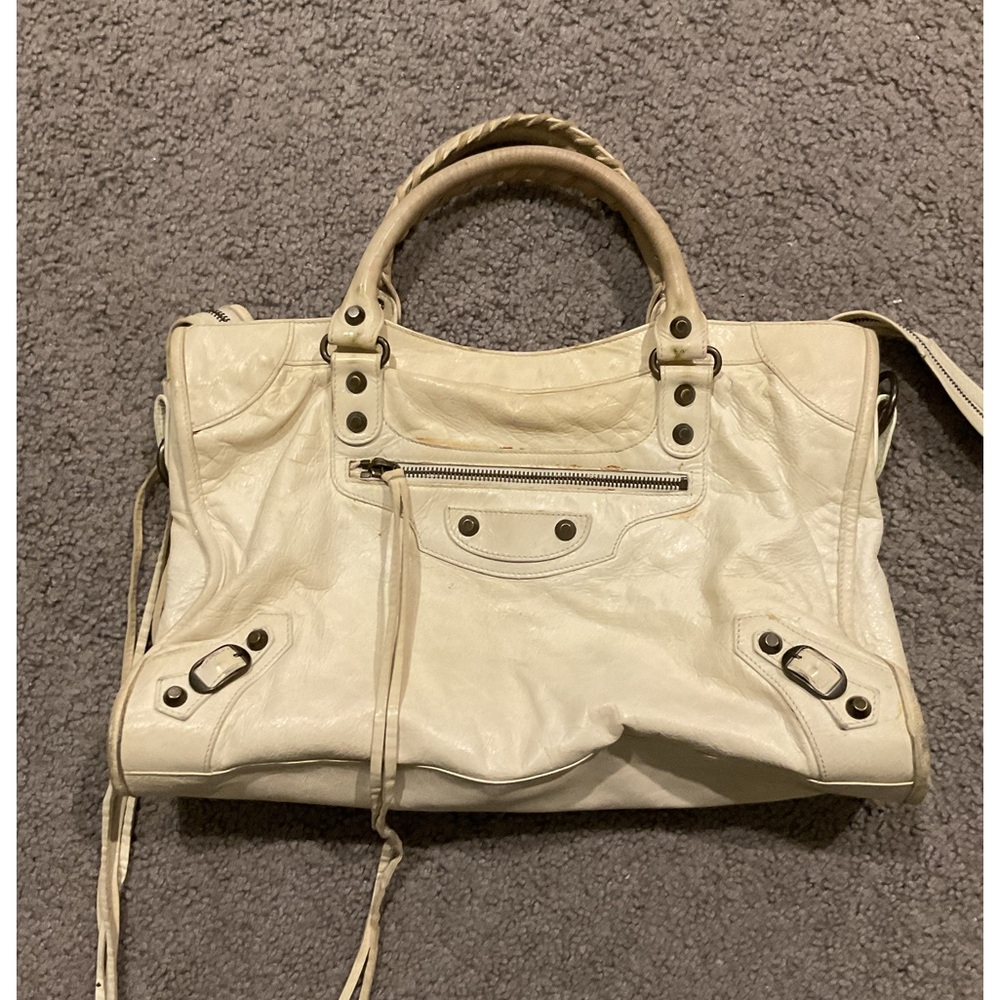 Balenciaga Cream Satchel Bag